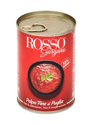 Томаты Rosso Gargano Polpa очищенные давленые в собственном соку, 400 г